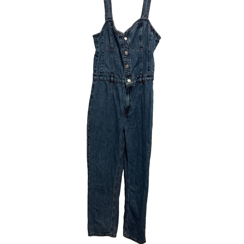 Free People We The Free Kensington Jumpsuit Size 4 Stylish Denim Overalls